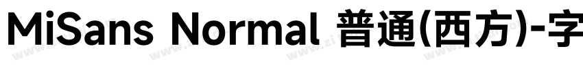 MiSans Normal 普通(西方)字体转换